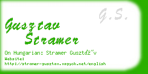 gusztav stramer business card